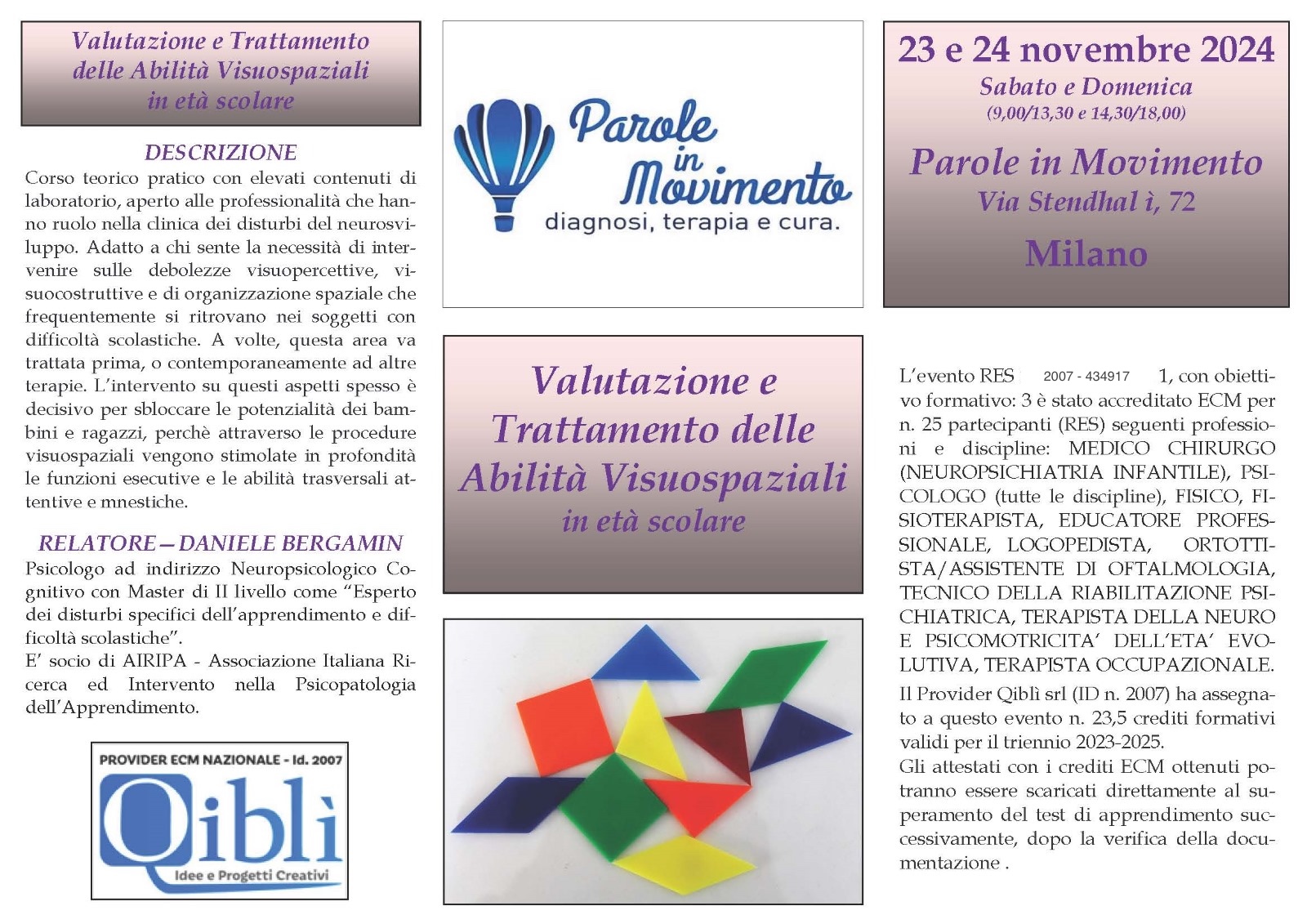 VALUTAZIONI E TRATTAMENTO DELLE ABILITÀ VISUOSPAZIALI IN ETÀ SCOLARE