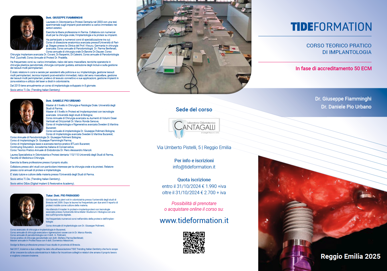 CORSO TEORICO PRATICO DI IMPLANTOLOGIA