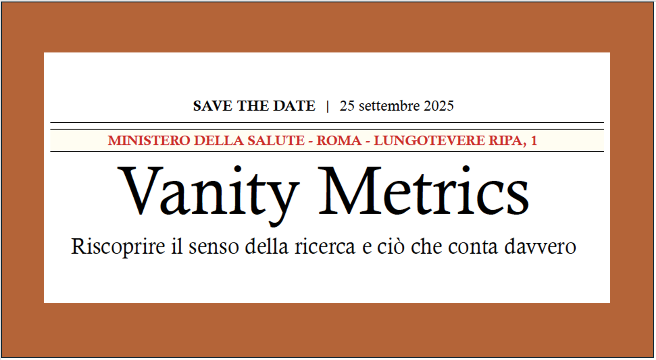 VANITY METRICS: RISCOPRIRE IL SENSO DELLA RICERCA E CIÒ CHE CONTA DAVVERO