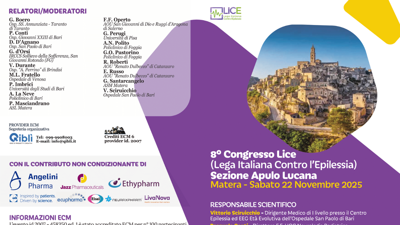 8° Congresso Sezione Apulo Lucana Lice (Lega Italiana Contro l’Epilessia)