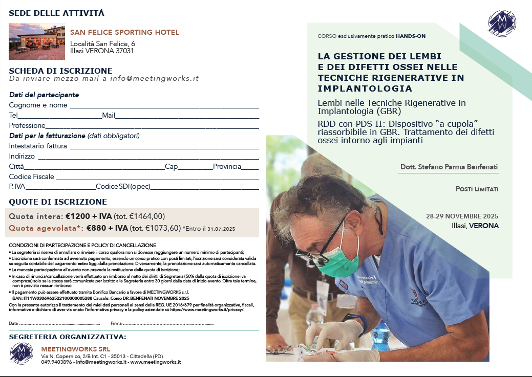 LA GESTIONE DEI LEMBI E DEI DIFETTI OSSEI NELLE TECNICHE RIGENERATIVE IN IMPLANTOLOGIA