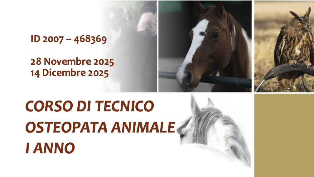 CORSO DI TECNICO OSTEOPATA ANIMALE - I ANNO