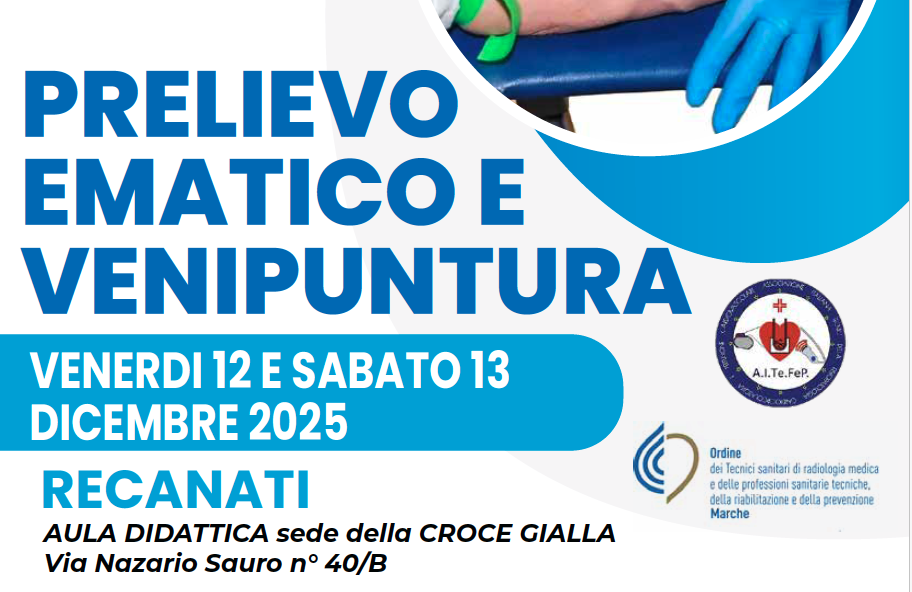 CORSO TEORICO-PRATICO: PRELIEVO EMATICO E VENIPUNTURA
