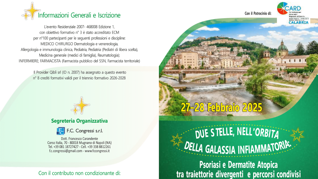 Due stelle nell’orbita della galassia infiammatoria: Psoriasi, Dermatite Atopica tra traiettorie divergenti e percorsi condivisi