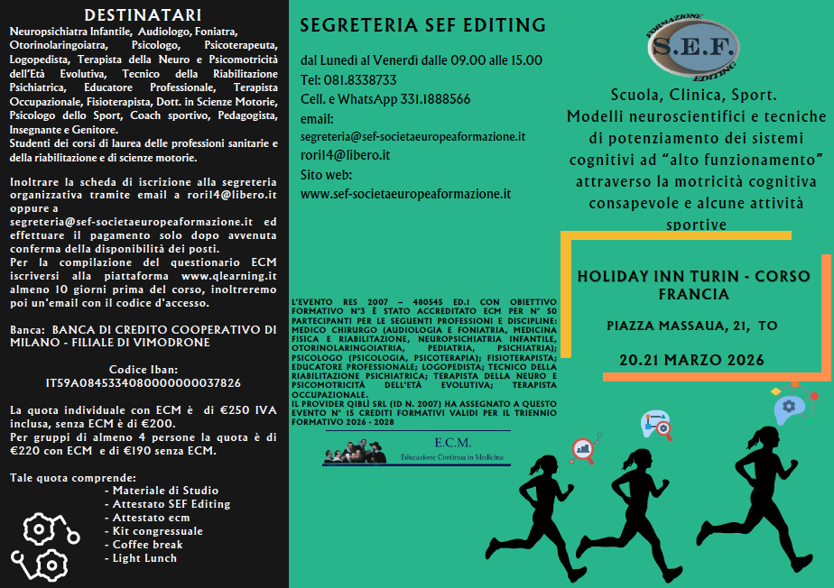 SCUOLA, CLINICA, SPORT.  MODELLI NEUROSCIENTIFICI E TECNICHE DI POTENZIAMENTO DEI SISTEMI COGNITIVI AD “ALTO FUNZIONAMENTO”