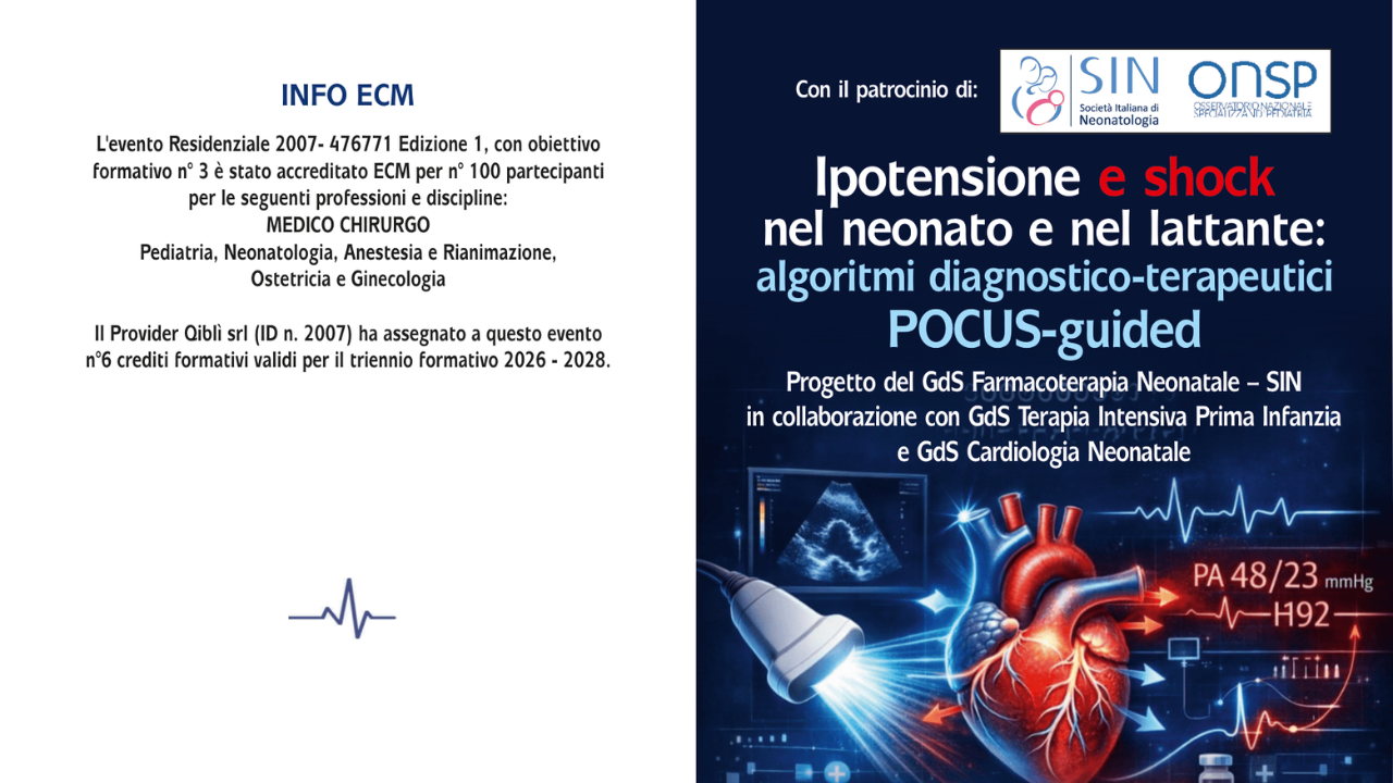 Ipotensione e shock nel neonato e nel lattante: algoritmi diagnostico-terapeutici. POCUS-guided
