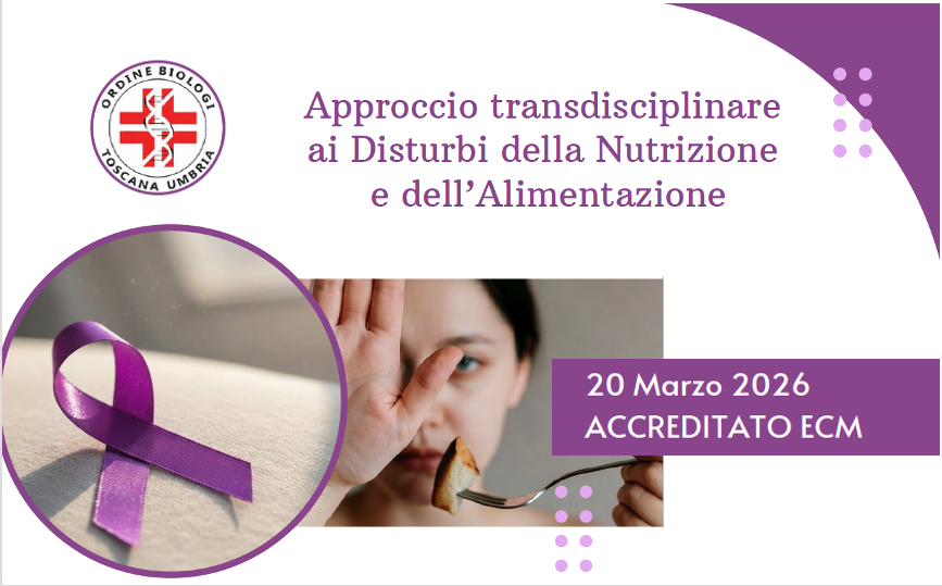 APPROCCIO TRANSDISCIPLINARE AI DISTURBI DELLA NUTRIZIONE E DELL’ALIMENTAZIONE
