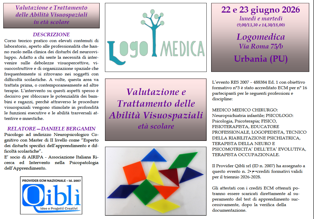 VALUTAZIONI E TRATTAMENTO DELLE ABILITÀ VISUOSPAZIALI IN ETÀ SCOLARE