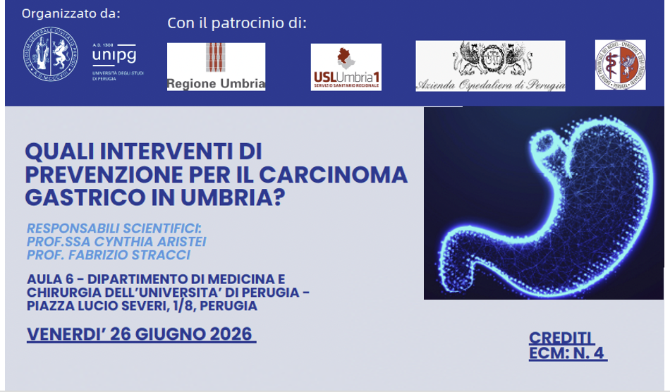 QUALI INTERVENTI DI PREVENZIONE PER IL CARCINOMA GASTRICO IN UMBRIA?