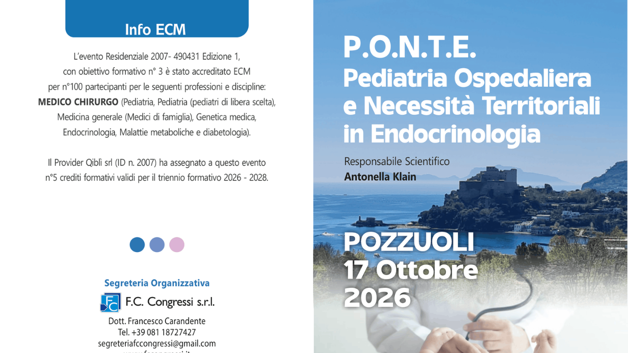 P.O.N.T.E. Pediatria Ospedaliera e Necessità Territoriali in Endocrinologia